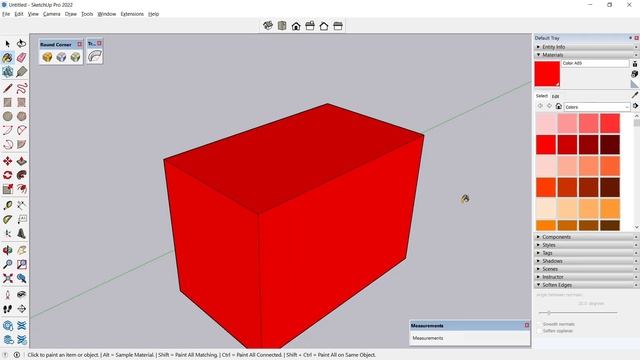 Sketchup How To Change Line Color Tutorial смотреть онлайн