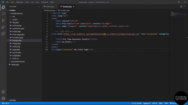 #3 Menambahkan CSS Bootstrap | Cara Membuat Tema Wordpress Sendiri смотреть онлайн