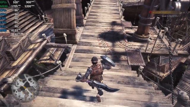 AMD A8-9600 R7 - Monster Hunter: World - Gameplay Benchmark Test смотреть онлайн