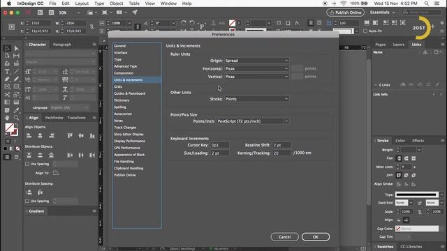 Change metrics into Millimetres in Indesign | Adobe InDesign Tutorial #1 смотреть онлайн