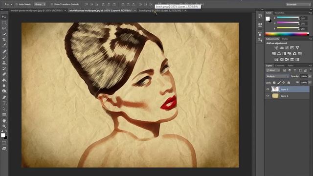 Photoshop Tutorial: Black Ink Effect in Photoshop смотреть онлайн