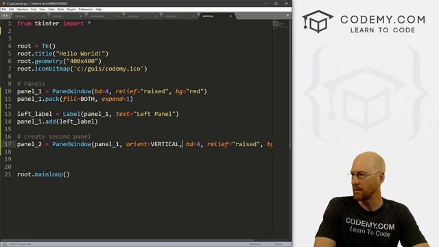 Paned Windows - Python Tkinter GUI Tutorial 48 смотреть онлайн