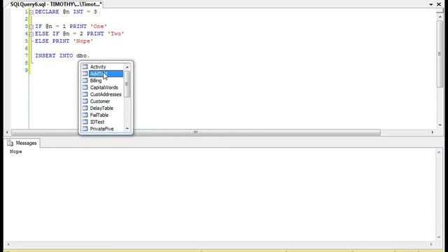 TSQL: How To Use IF Statements смотреть онлайн