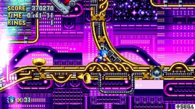 Sonic Mania - Stardust Speedway Zone Act 2 Special Stage Rings смотреть онлайн