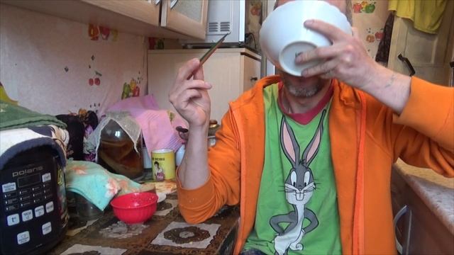 обжор мукбанг суп гороховый палочками