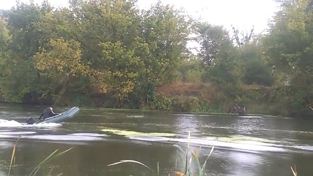 Покатушки на моторке. Лодка спорт бот 3.10. мотор Москва 12.5. смотреть онлайн