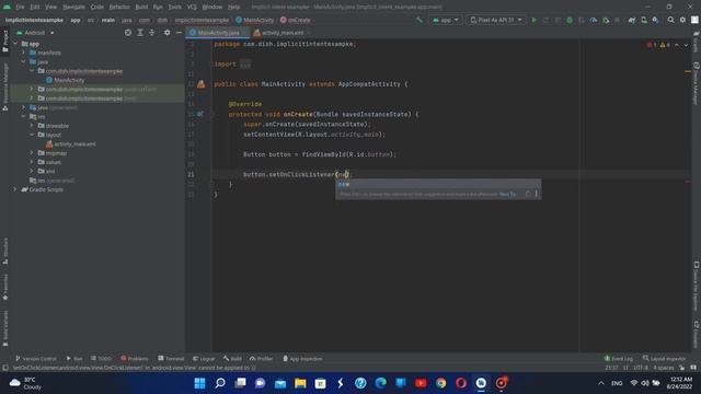 Open link in the browser with implicit intent - Android Studio tutorial - Java смотреть онлайн