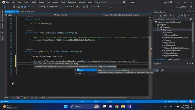 How to export DataGridView data to excel file in Windows Form Application C# ? смотреть онлайн