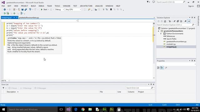 Python Essentials - Program: Greatest of two numbers, Swapping two numbers смотреть онлайн