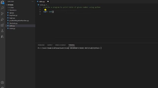 #10.1.3 Print multiplication table with python for loop | For loop example | Python Program смотреть онлайн