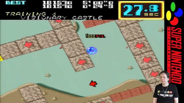 #105 On the Ball (ENG): Tricky Mode seven dexterity gravity game! [Nintendo SNES] смотреть онлайн