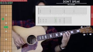 Don't Speak Guitar Tutorial - No Doubt Guitar Lesson Incl. Solo  🎸|Tabs + Chords + Guitar Cover|