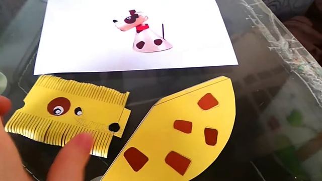 Конус и Цилиндр. Собака, объемная фигура из бумаги смотреть онлайн