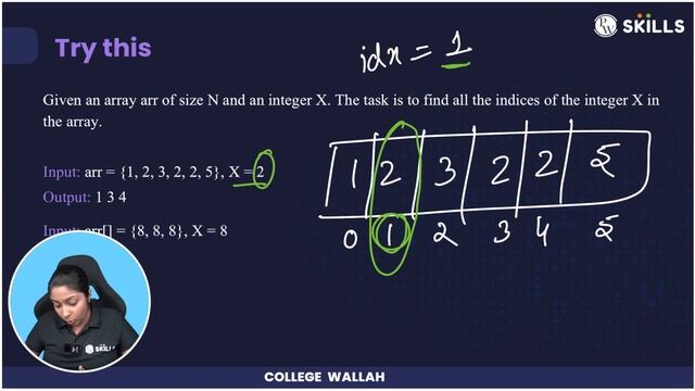 Recursion Questions - 6 | Linear Search | Find all indices | Lecture 33 | Java and DSA Course смотреть онлайн