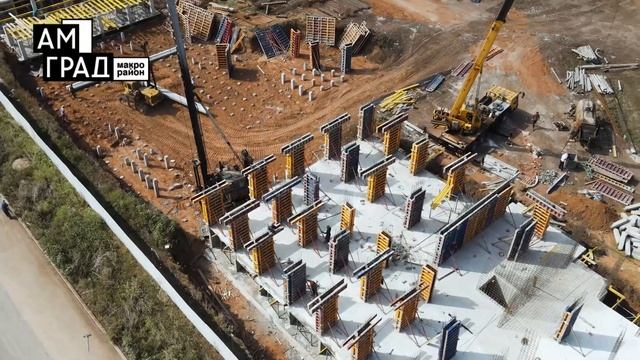 Видеоотчет по строительству макрорайона АМГРАД, июль 2021 смотреть онлайн
