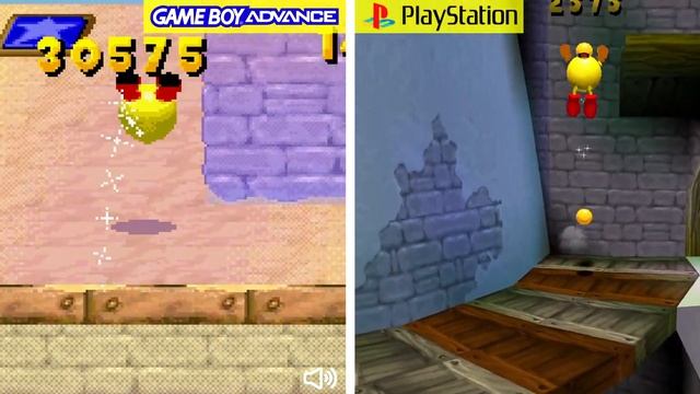 Pac-Man World - GBA vs. PS1 | Side by Side смотреть онлайн