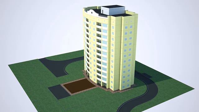 анимация "вырастающего" здания смотреть онлайн