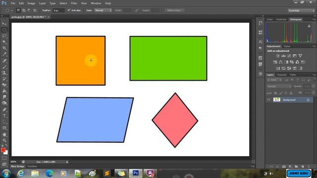 Belajar Photoshop CS 6 Bagian 1 (Rectangular Marquee & Elliptical Marquee Tool) смотреть онлайн