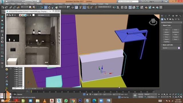 Bathroom modeling in 3Ds max || 3D ART || смотреть онлайн