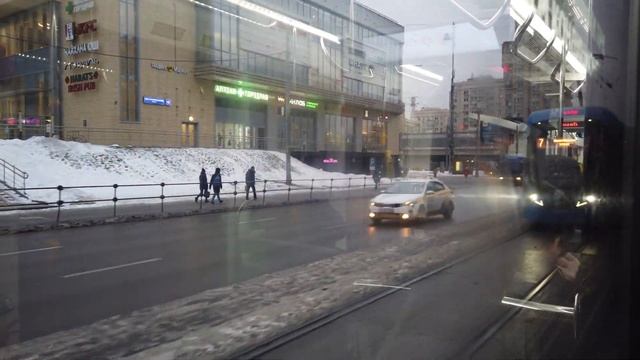 4 маршрут трамвая. 14.01.2023 год. Москва. смотреть онлайн