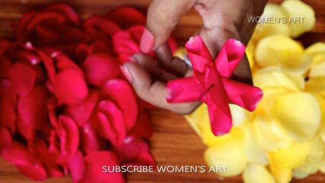 How to make bridal rose petals jadai veni in tamil | flower veni making step by step | WOMEN'S ART смотреть онлайн