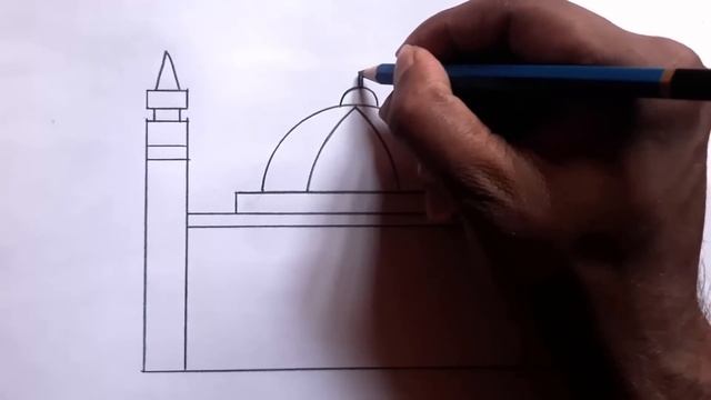 Draw | Mosque drawing | Easy to Draw Masjid | Pencil Drawing with Bangla voice Tutorial смотреть онлайн