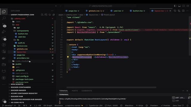 Udemy Clone app Integrating Next JS with Next Auth #10 смотреть онлайн