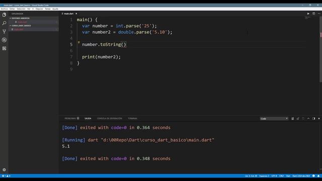 Curso Básico Dart – 07: Conversión de Números a Cadenas y Viceversa смотреть онлайн