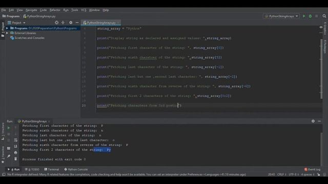 How to use string arrays in python смотреть онлайн