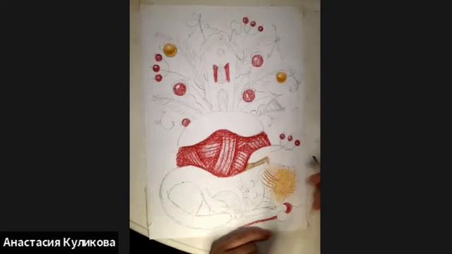 Мастер-класс "Рисуем Рождественский домик". Цветные карандаши смотреть онлайн