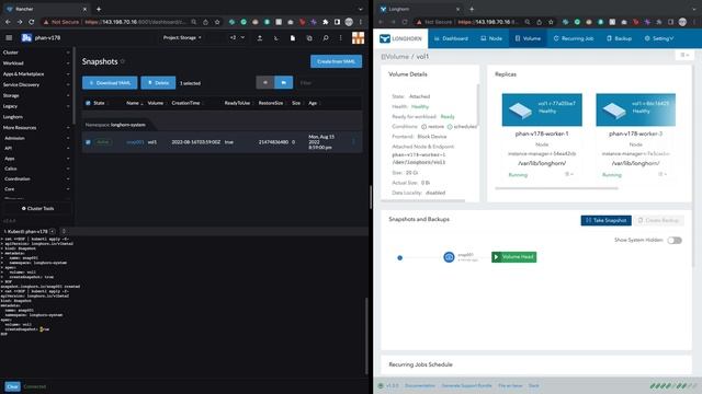 Longhorn snapshot CRD: Create longhorn volume’s snapshot using kubectl смотреть онлайн