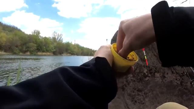 Поплавочная рыбалка на карася, в сильный боковой ветер!!! смотреть онлайн