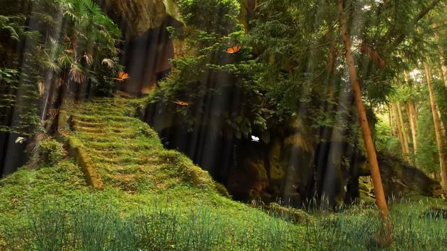 ♥Футаж заставка Утро в лесу(Footage saver Morning in the forest) смотреть онлайн