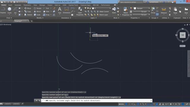 4-How to Draw and Use Arc Command in AutoCad 2017 смотреть онлайн