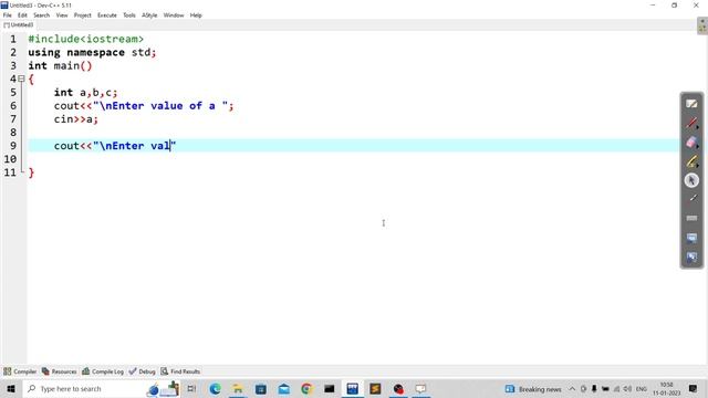 c++ program to swap values of two variables using third variable смотреть онлайн