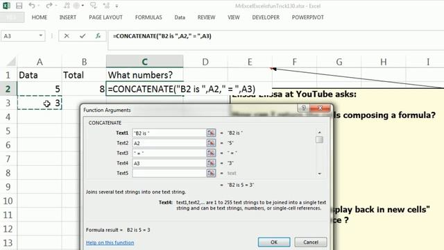 Mr Excel & excelisfun Trick 130: Text Formula To Show Calculation (Not Formula) From A Cell смотреть онлайн