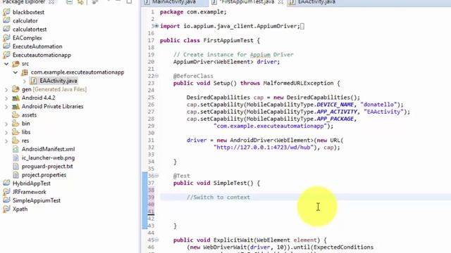 Automating android Hybrid app using Appium -- Part 8 (Appium with Java series) смотреть онлайн