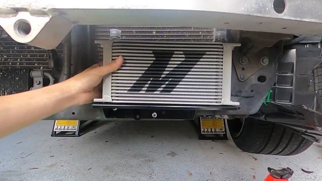 Drift 350z gets a MISHIMOTO Oil Cooler Install! смотреть онлайн