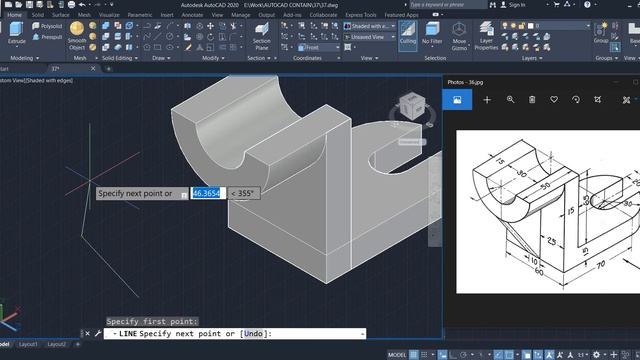 AutoCAD 3D Modeling - Exercise #37 - Basic to Advance in Hindi смотреть онлайн