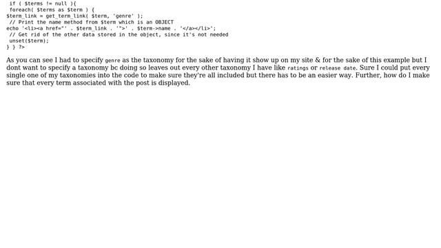 Wordpress: PHP Code to Display Term URL & Name of a Post Under a Custom Post Type смотреть онлайн