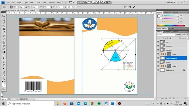pembuatan cover buku menggunakan aplikasi Photoshop CS4 смотреть онлайн