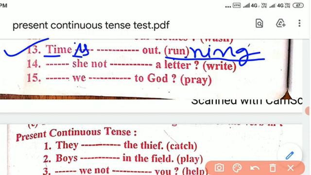 Present Continuous Tense exercise смотреть онлайн