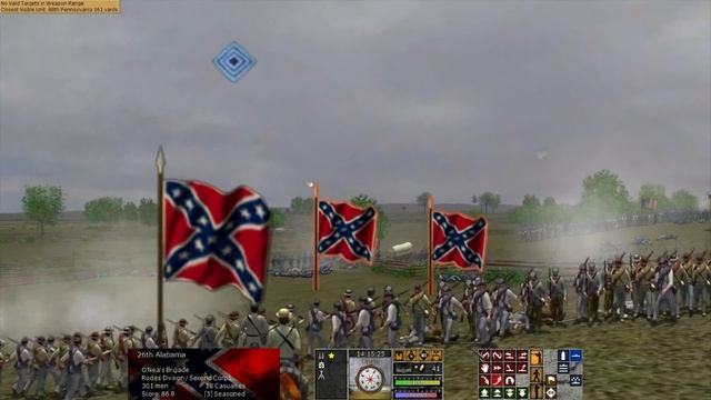 Scourge of War Gettysburg Scenario 4 - A Storm of Lead and Iron Part 2 смотреть онлайн