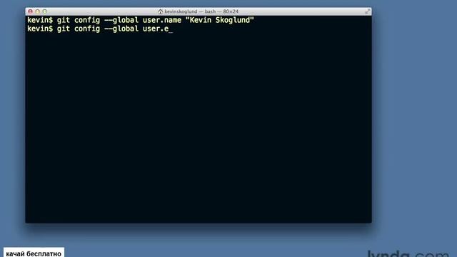 2.04 Installing Git Configuring Git (Базовая настройка git) смотреть онлайн