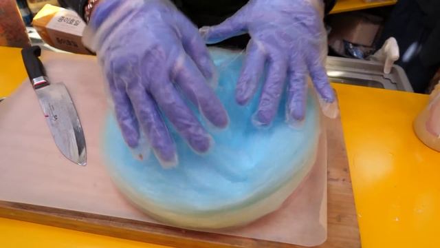 솜사탕 아이스크림 과일 브리또 / Cotton Candy Ice Cream Fruit Britto - Korean Street Food