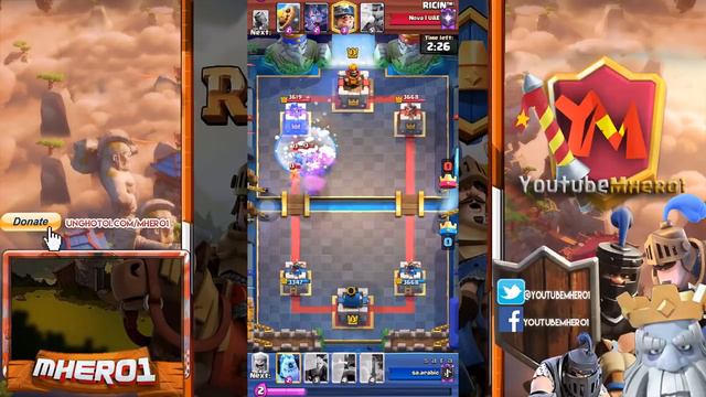 Ram Rider BRIDGE SPAM DECK 5800+ Ladder Push - Clash Royale смотреть онлайн