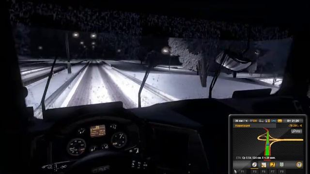 ETS 2 Вот и первый снег (обзор мода) смотреть онлайн