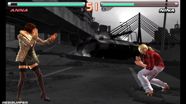 Tekken 3D Prime Edition | Anna Williams 2P 20 Matches | Special Survivor UHD 4K 60 FPS