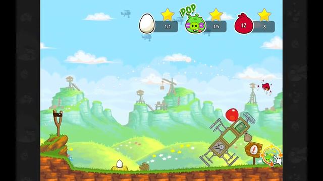 Angry Birds red's mighty feathers egg defender level 7 three stars смотреть онлайн