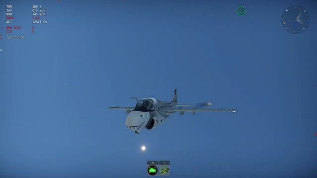 War Thunder A-6E TRAM max speed at max altitude test (750 mph) #warthunder смотреть онлайн